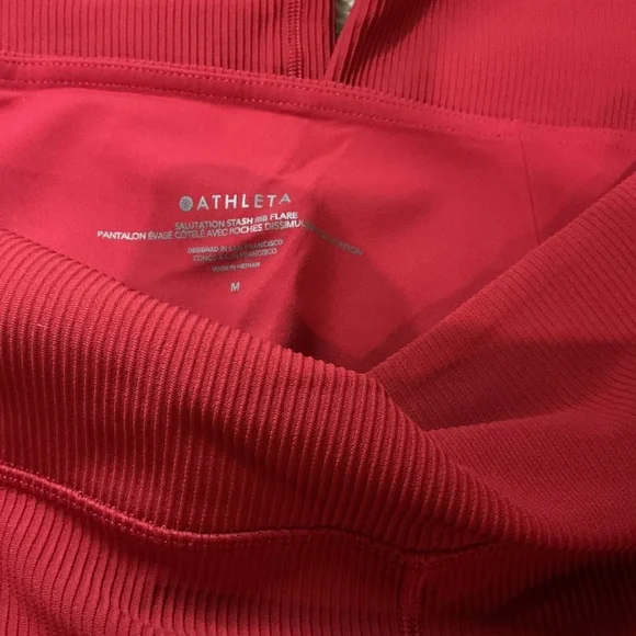 Athleta Salutation Stash Rib Flare Yoga studio Pant Women’s Size M - Picture 5 of 5